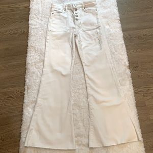 American Eagle white bootcut jeans